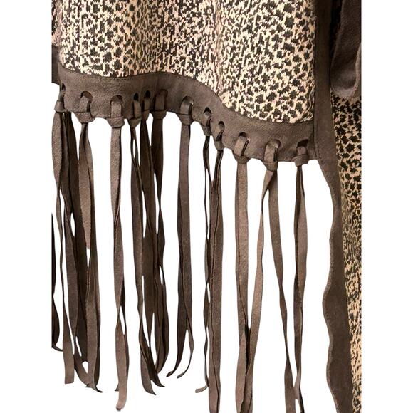 Tyler Boe Fringed Poncho Sweater M/L Gray Cashmere Blend Knit - Picture 5 of 11